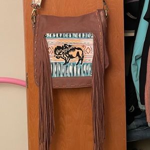 Handmade Buffalo fringe purse